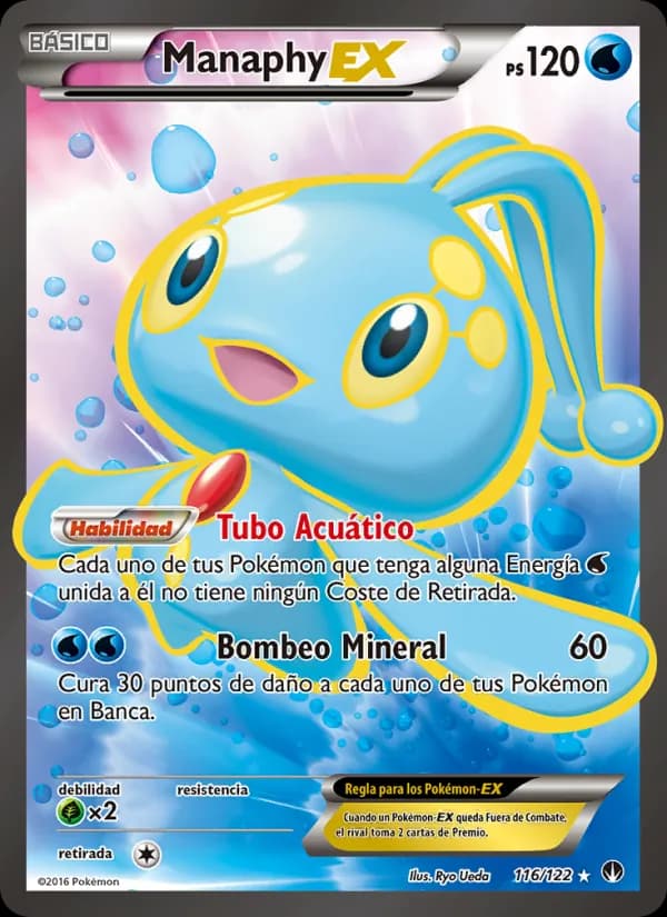Manaphy EX card in Spanish