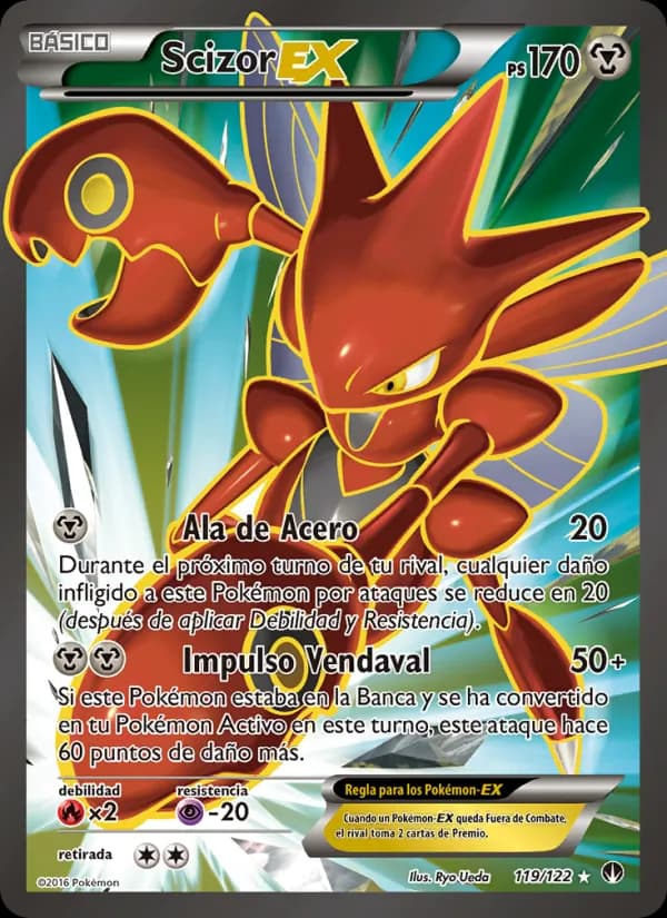Scizor EX card in Spanish