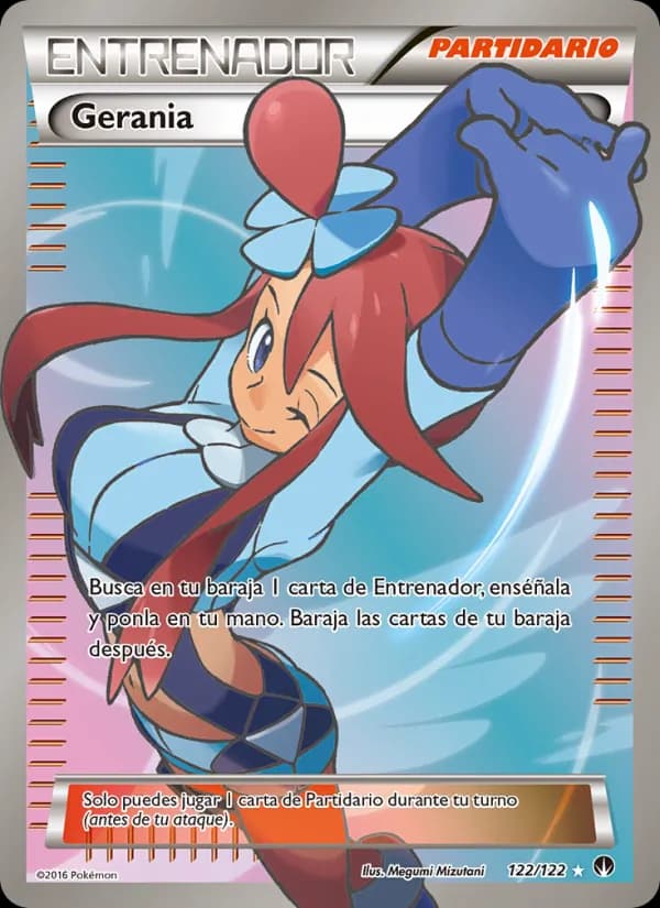 Gerania card in Spanish
