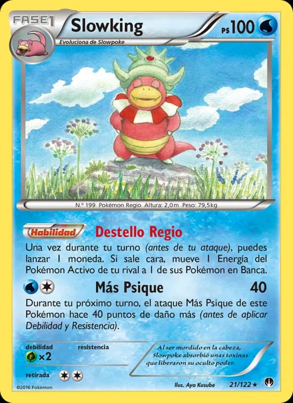 Slowking card in Spanish