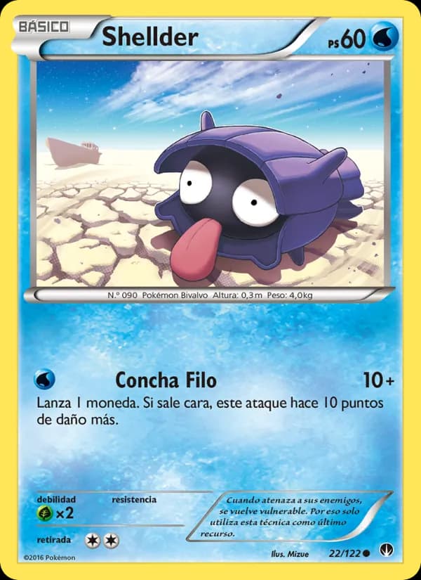 Shellder card in Spanish