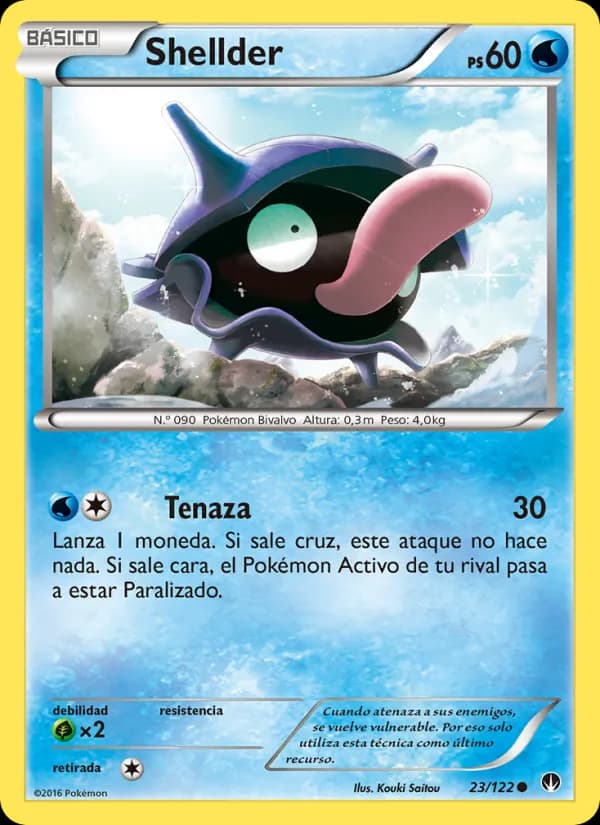 Shellder card in Spanish