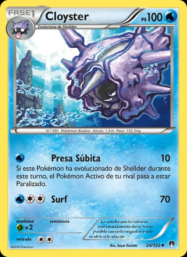 Cloyster card in Spanish