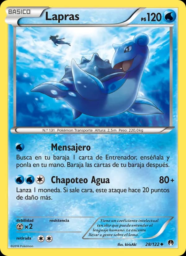 Lapras card in Spanish