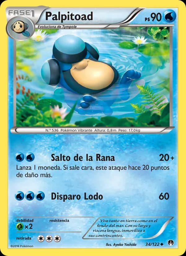 Palpitoad card in Spanish