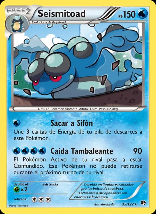 Seismitoad card in Spanish