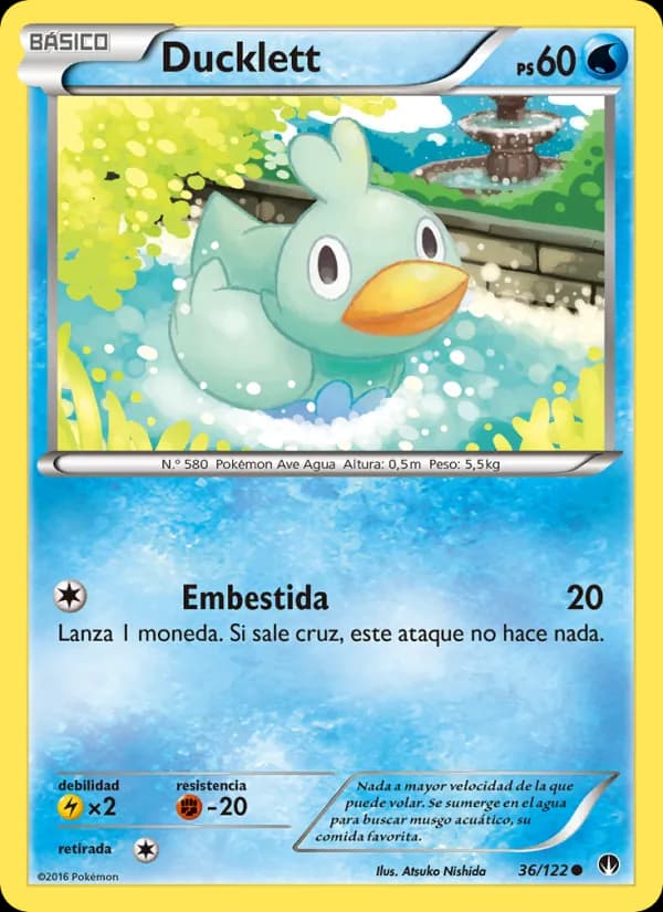 Ducklett card in Spanish