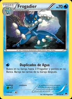Frogadier card in Spanish