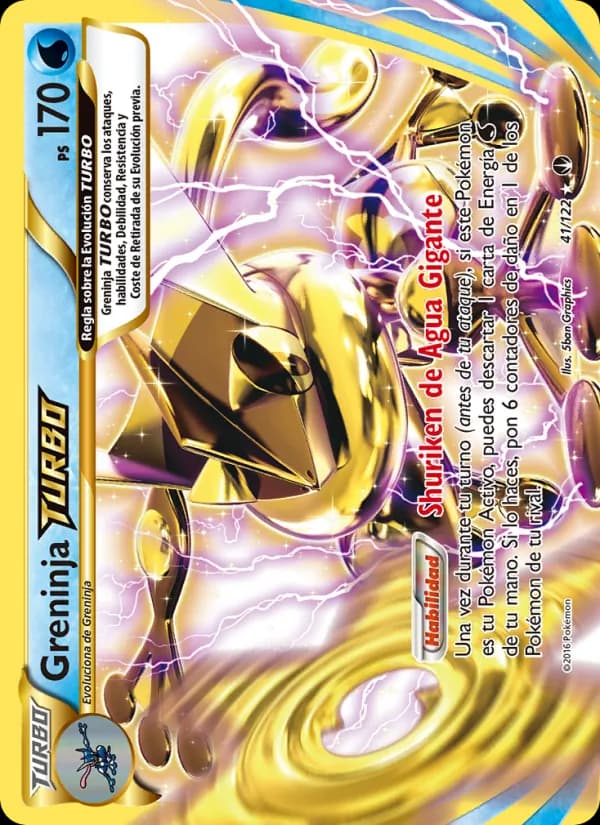 Greninja TURBO card in Spanish