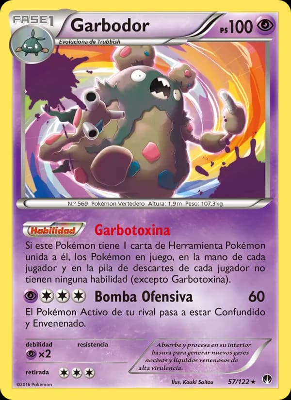 Garbodor card in Spanish