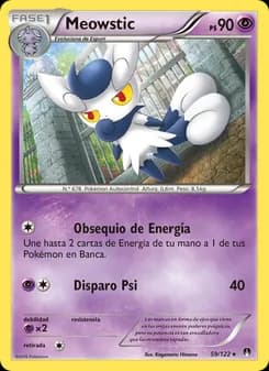 Meowstic card in Spanish