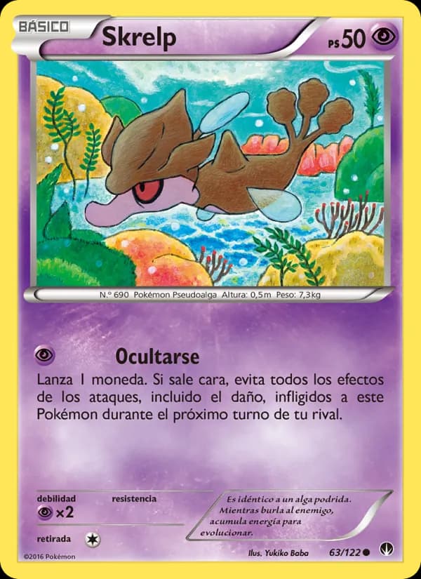 Skrelp card in Spanish