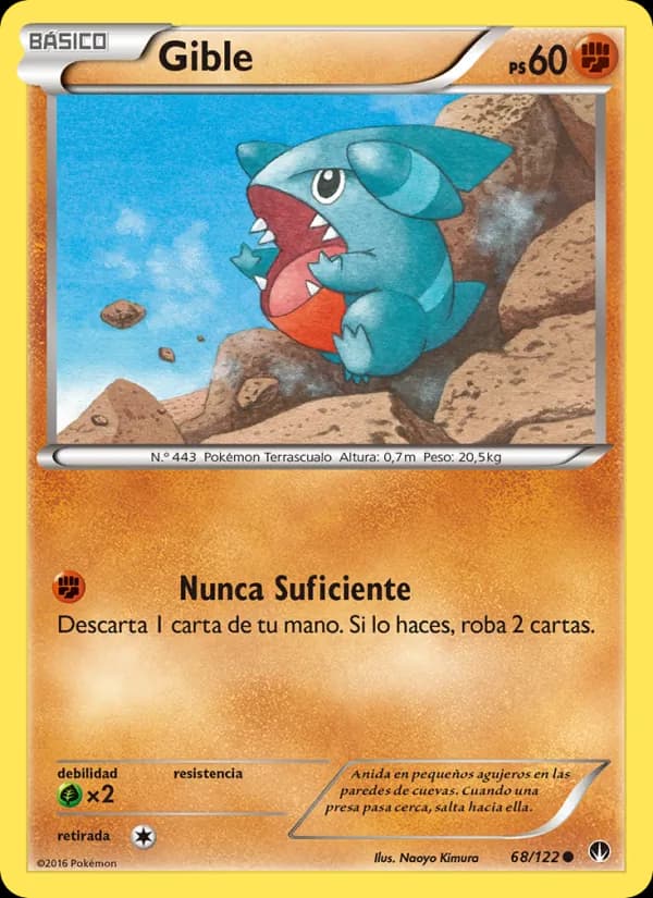 Gible card in Spanish