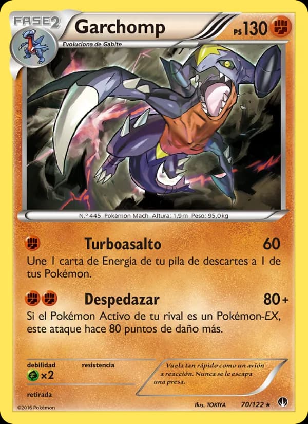 Garchomp card in Spanish