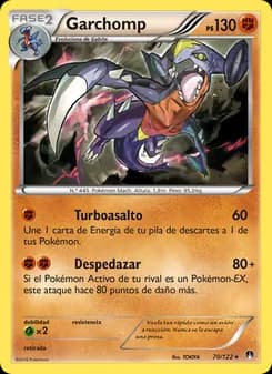 Garchomp card in Spanish
