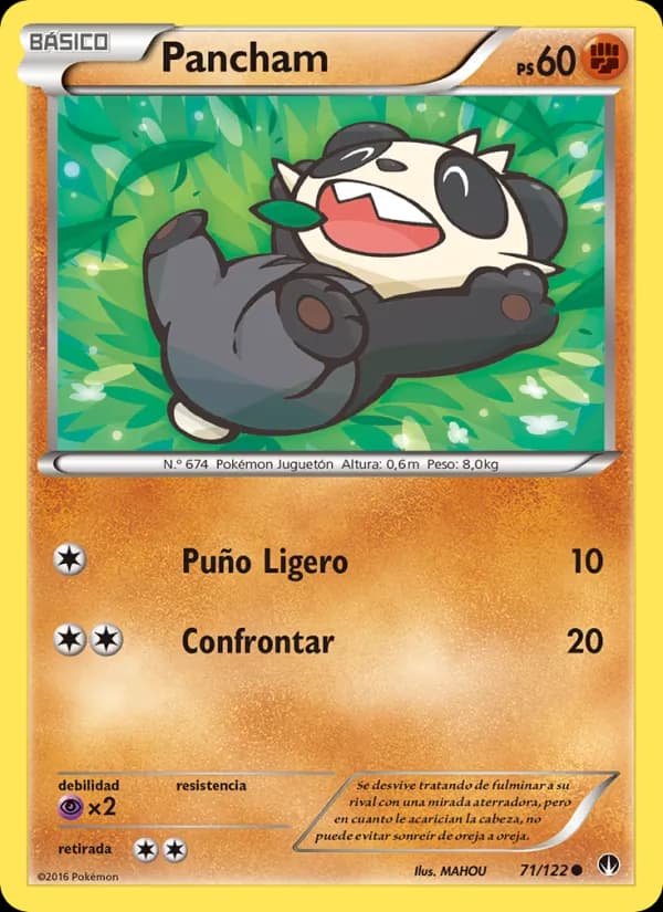 Pancham card in Spanish