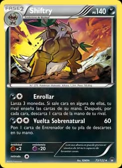 Shiftry card in Spanish