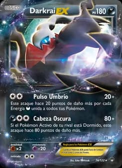 Darkrai EX card in Spanish