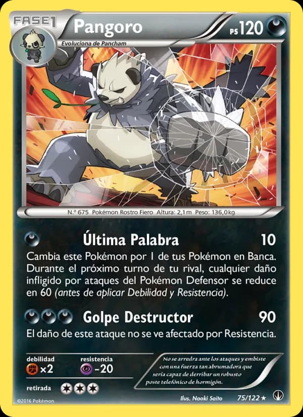 Pangoro card in Spanish