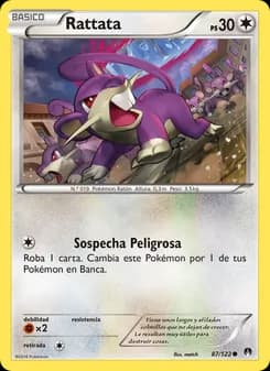 Rattata card in Spanish