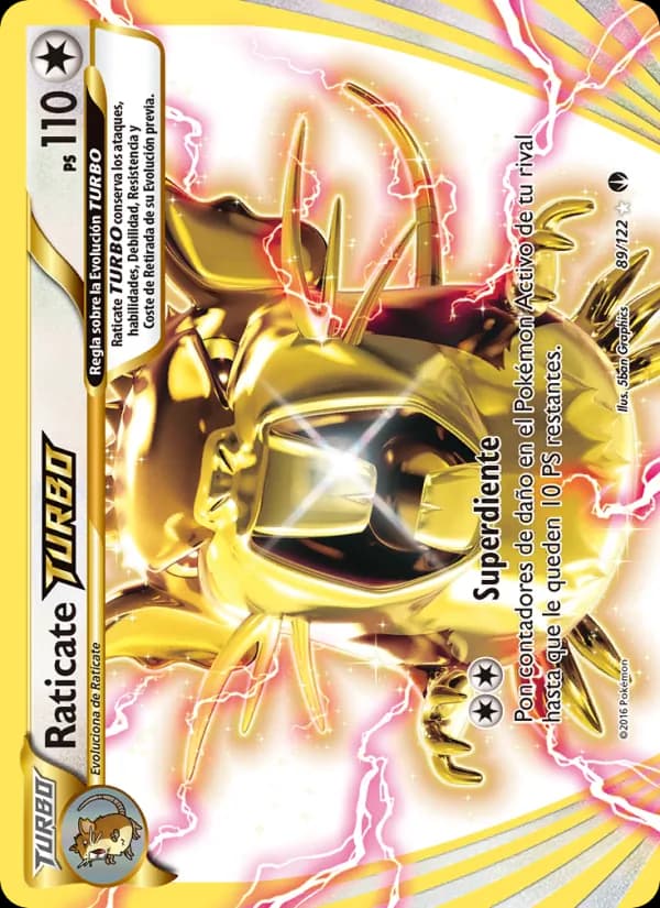 Raticate TURBO card in Spanish