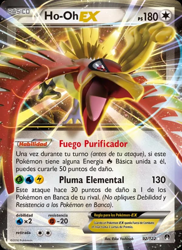 Ho-Oh EX card in Spanish