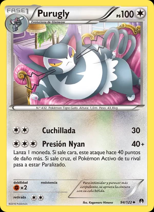 Purugly card in Spanish