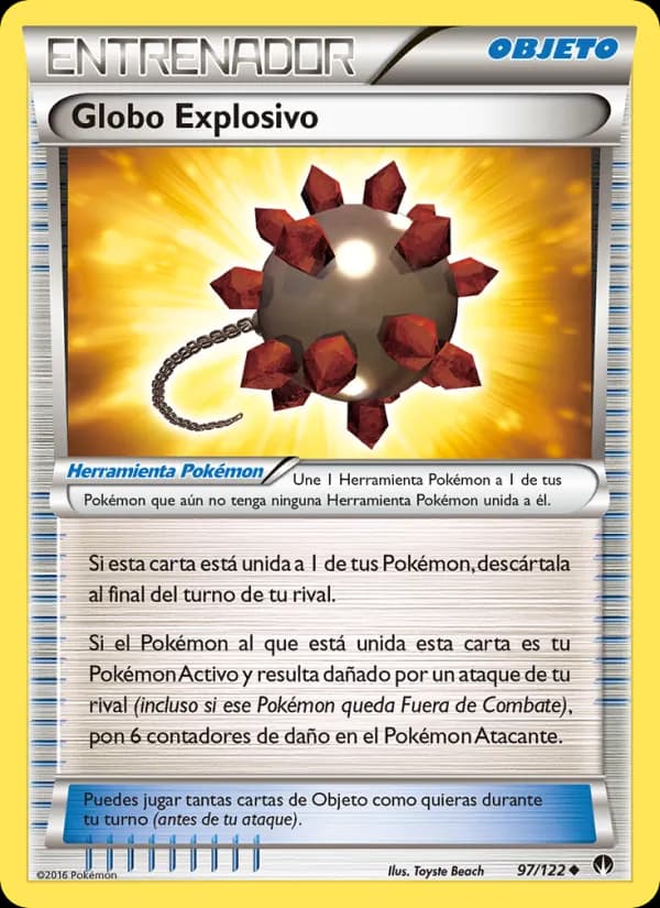 Globo Explosivo card in Spanish