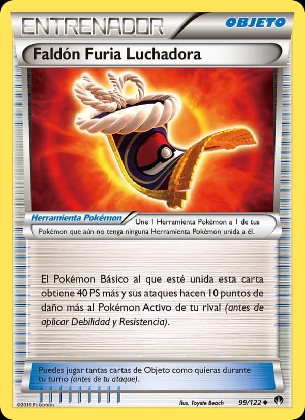 Faldón Furia Luchadora card in Spanish