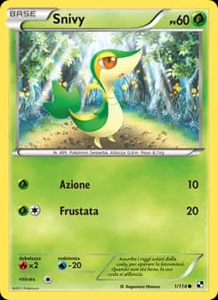 Snivy card in Italian