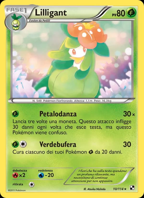 Lilligant card in Italian