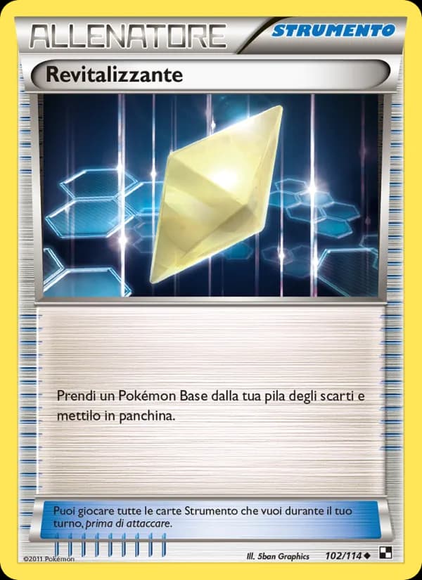Revitalizzante card in Italian