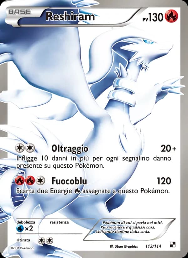 Reshiram card in Italian
