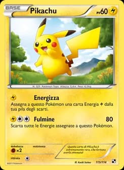 Pikachu card in Italian