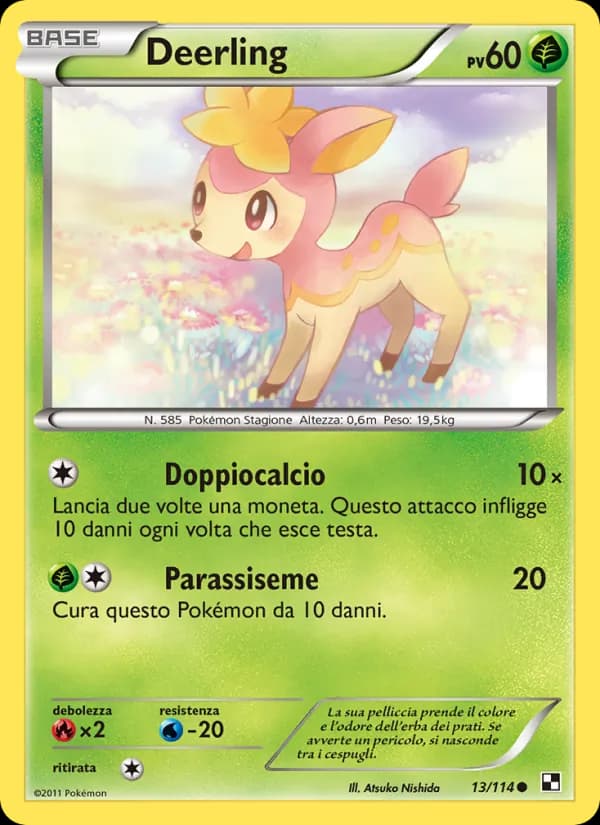 Deerling card in Italian