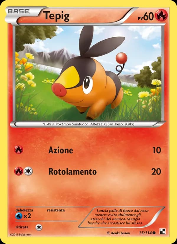 Tepig card in Italian
