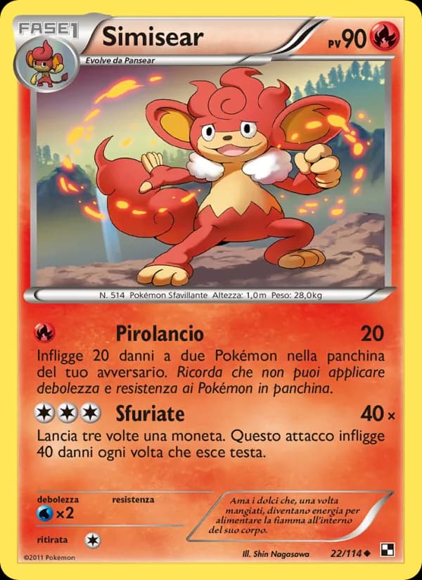 Simisear card in Italian