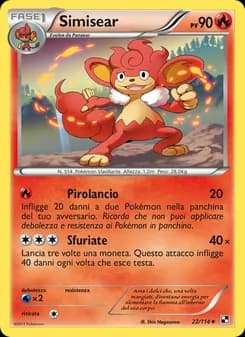 Simisear card in Italian