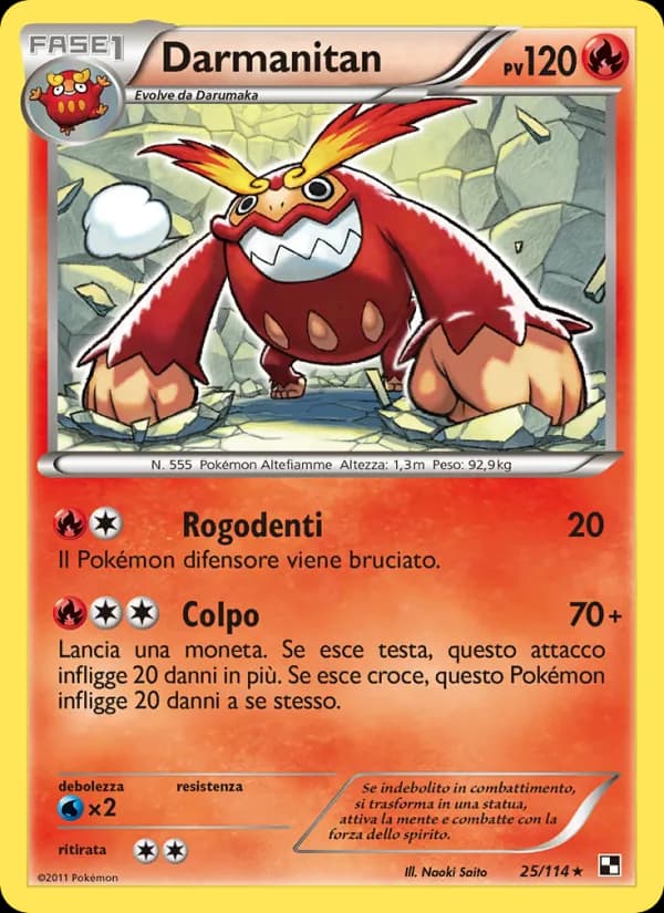 Darmanitan card in Italian