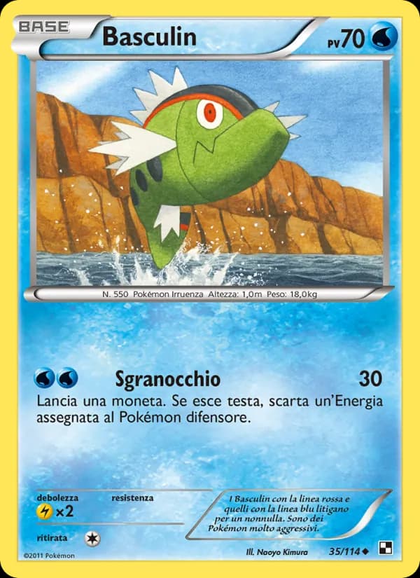 Basculin card in Italian