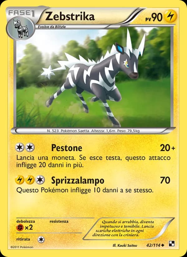 Zebstrika card in Italian