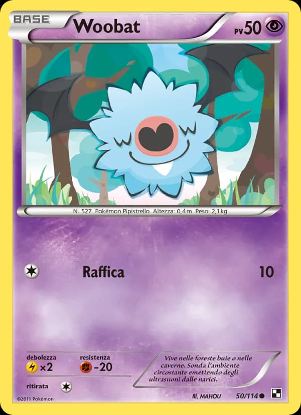 Woobat card in Italian