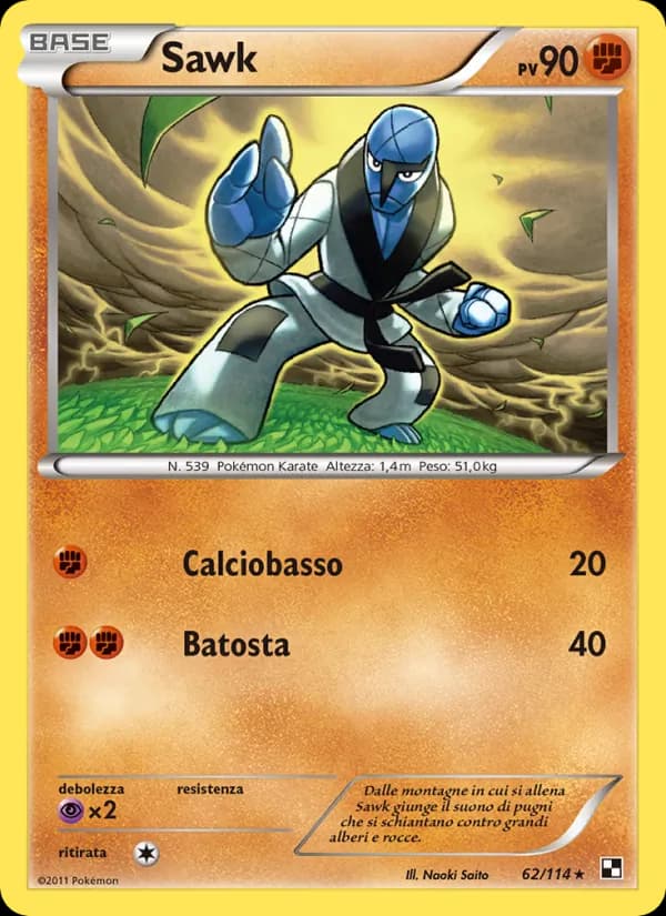 Sawk card in Italian