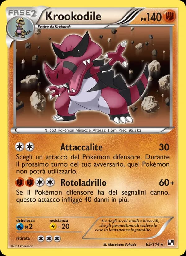 Krookodile card in Italian
