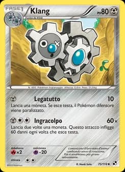 Klang card in Italian