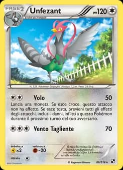 Unfezant card in Italian