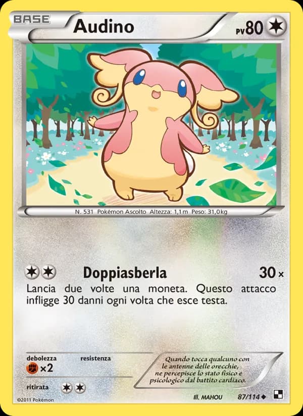 Audino card in Italian