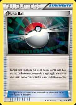 Poké Ball card in Italian