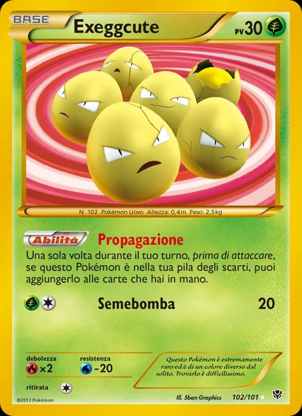 Exeggcute card in Italian