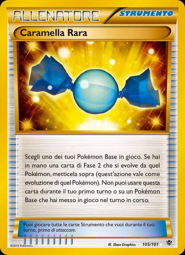 Caramella Rara card in Italian